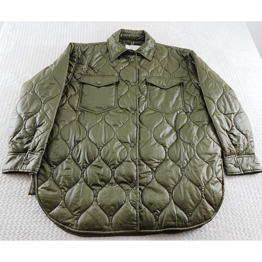 MANGO Muuu Anorak Jacket Sz L - Green